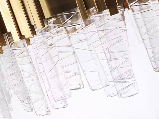 Люстра подвесная медная Aquionex, металл, 80*35 см, светодиодная, LED