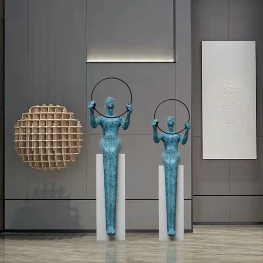 Торшер голубой Nordic Humanoid, 55*200 см, LED, стекловолокно, 20 Вт