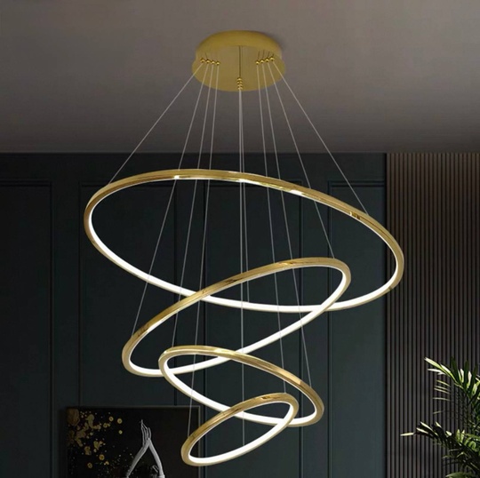 Люстра подвесная, медь, ПММА, OTTO 30*40*60*80 металл, LED.