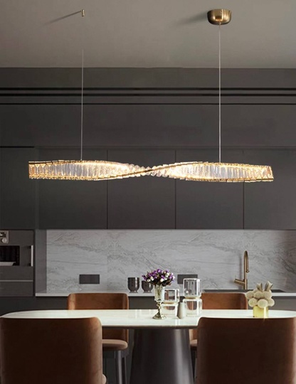 Люстра подвесная, бронза, хрусталь, JACK 100*8 металл, LED