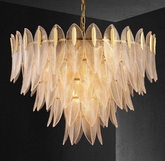 Люстра подвесная, медный, кристалл, BELLE 100*63, металл, E14.