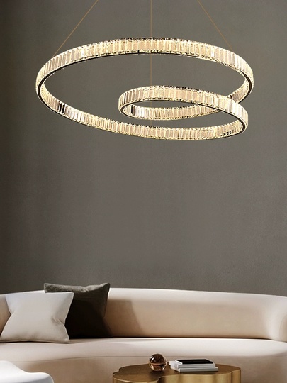 Люстра подвесная, бронза, хрусталь, ORION 80*18 металл, LED.