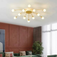 Люстра золотая Exalor, металл, стекло, 97*17 см, светодиодная, LED, G9