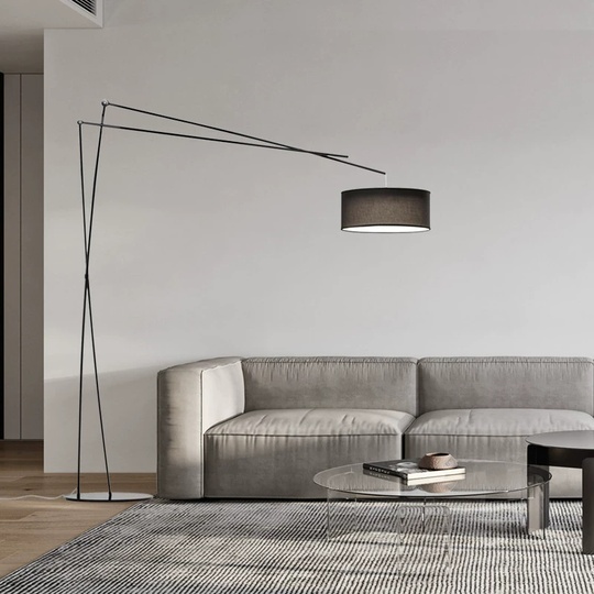 Торшер, черный, Brighton 210*170, светодиодный, Е27, металл, ткань