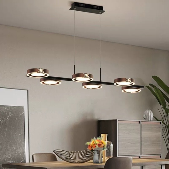 Люстра черная Ivalept, металл, 100*25 см, светодиодная, LED