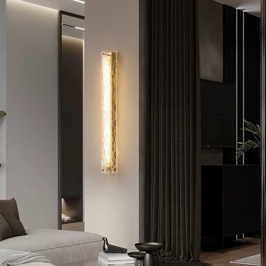 Настенный светильник, Бра, ETHAN 8*45, медный, металл, стекло, LED.