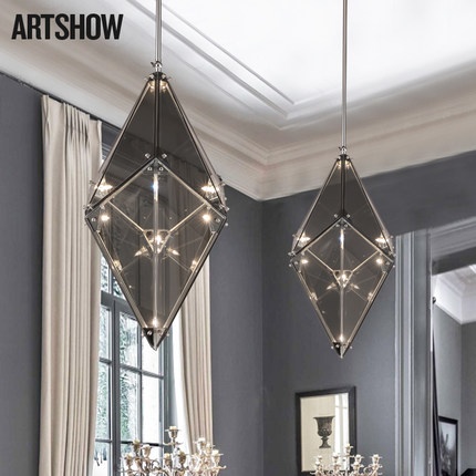 Дизайнерский светильник 30*61 см led, метал, стекло