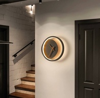 Настенный светильник, Бра, FRED 27*25, песочно-черный, металл, LED.