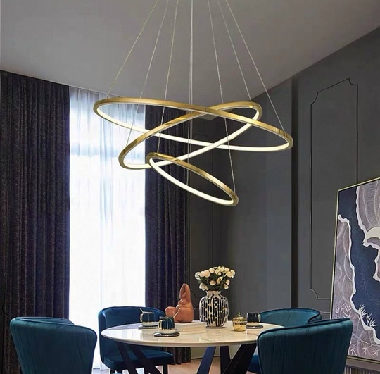 Люстра подвесная, медь, ПММА, ORANGE 40*60*80 металл, LED.