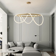 Светильник подвесной бронзовый Eclipsera, металл, трос 120 см, 110*30 см, LED