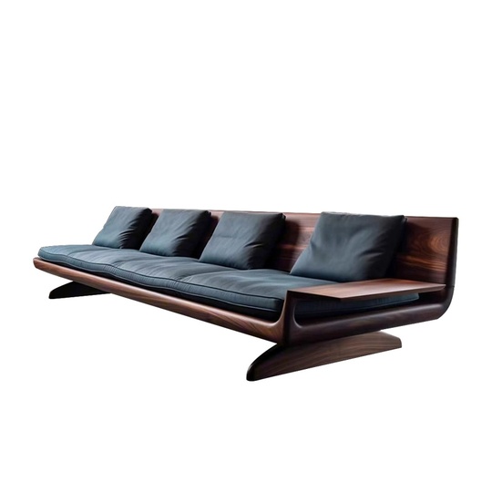 Прямой диван Ward темный орех, ткань, 240*80*75 см