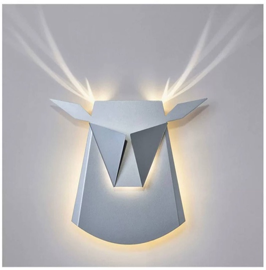 Настенный светильник, БРА GOKER 38*35, серебристый, металл, LED.