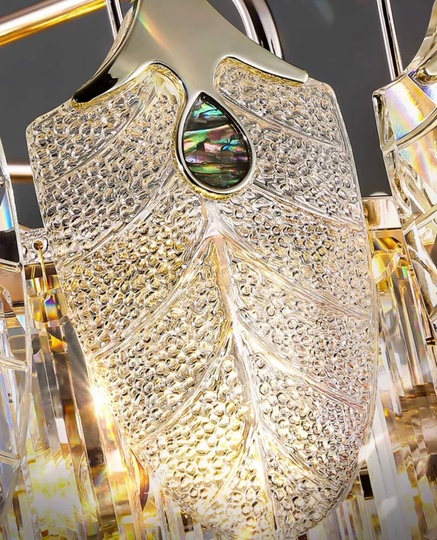 Подвесной светильник KUDRET 80*38, золотой, стекло, Е14.