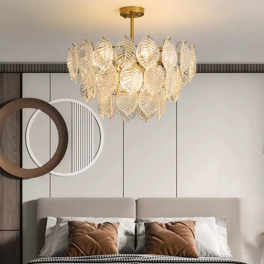 Люстра подвесная, медный, стекло, CAMELLIA 40*27, металл, E14.