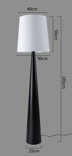 Напольный светильник MAI HE MAI черный, ткань Orlando, E27, 10 Вт