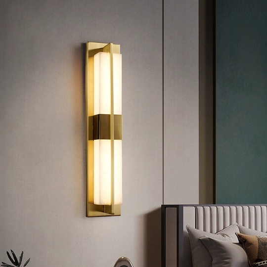 Настенный светильник NURAH, Бра, 12*80, медный, медь, мрамор, LED.