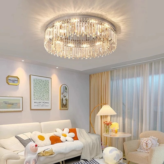 Потолочный светильник, золото, кристалл, LOKI 60*19 металл, E14.