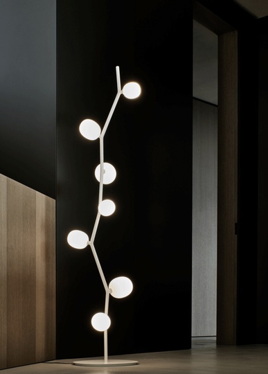 Торшер белый Oscar, 2 м, 49*183 см, светодиодный, G9, металл, стекло, современный