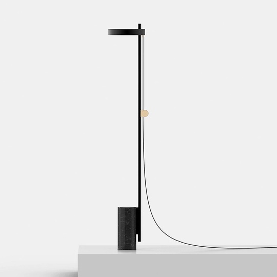 Торшер черный Lumen, 28*28*165 см, LED, ПММА, мрамор, 10 Вт