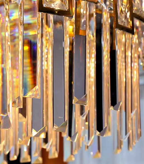 Люстра BAHAR 100*30 золото, стекло, металл, Е14.