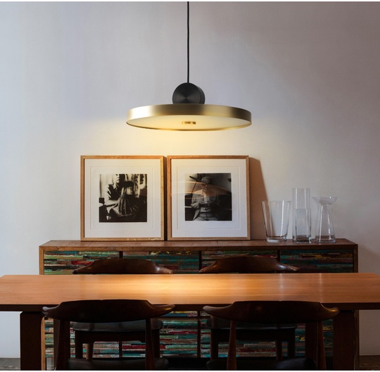 Подвесной светильник MAI HE MAI латунь. 40*15,5 см. Calee - светильник круглый подвесной, LED, 36 Вт