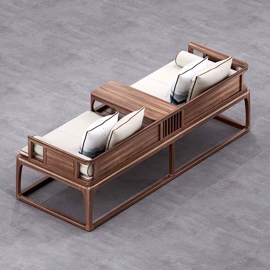 Прямой диван Wilson ореховый, ткань, 198*75*60 см