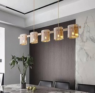 Люстра подвесная, медный, стекло, FLOWERSLOVER 100*17, металл, G9.