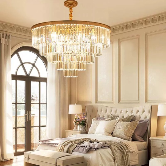 Люстра подвесная, золото, стекло, AYCA 50*30, металл, E14.