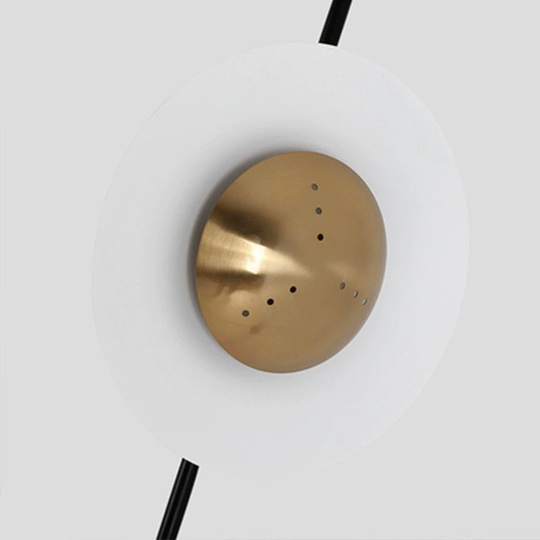 Торшер, белый, золото, Bordon Modern 40*170, LED, металл, ПММА