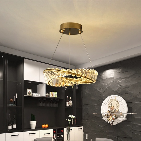 Люстра подвесная, золотой, кристалл, GLAMOROUS 60*10, металл, LED.