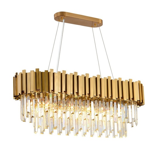 Люстра подвесная, медный, кристалл, BONNIE 150*45, металл, E14.