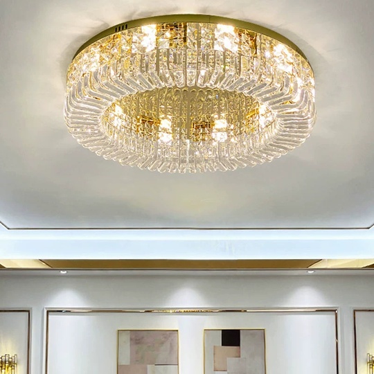 Люстра подвесная, золотой, кристалл, SOPHISTICATED 40*18, металл, LED.