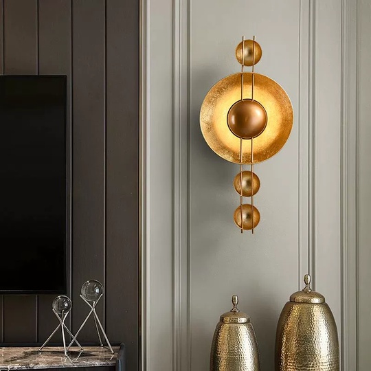 Настенный светильник EDMUND 35*75, золотая фольга, металл, LED.