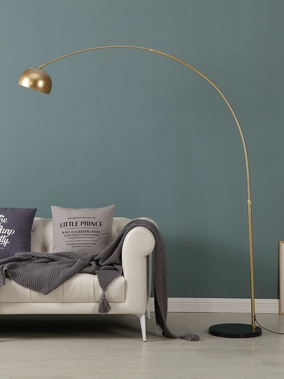 Торшер, бронза, черный, Kink 190*170, светодиодный, Е27, металл, мрамор