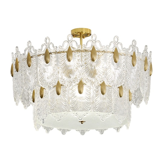 Люстра подвесная, медный, стекло, CHIMES 80*23, металл, E14.