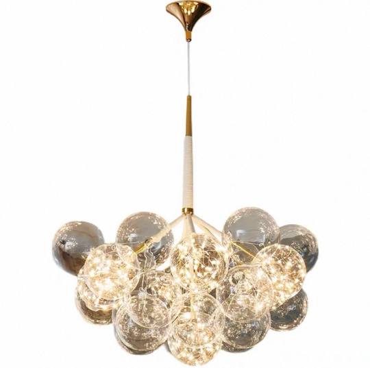 Люстра подвесная, белый, стекло, ABEY 55*65, металл, Е27