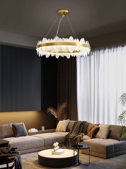 Люстра подвесная, медный, стекло, STUNNING 60*15, металл, LED.