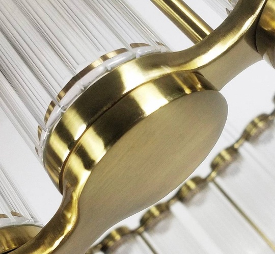 Люстра подвесная, бронза, стекло CEYIZ 60*25, металл, LED.