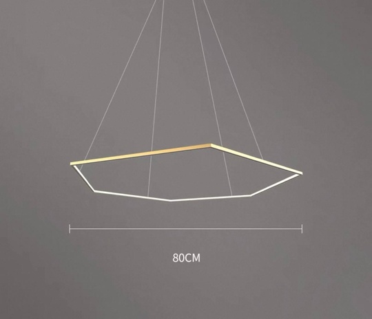 Люстра подвесная, медь, ПММА, OREO 80*120 металл, LED.