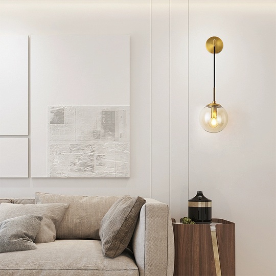 Настенный светильник LOUIЕ 15*50, бронза, коньяк, металл, Е27.