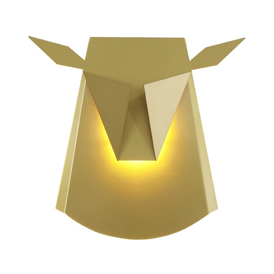 Настенный светильник, БРА GOKER 38*35, золотой, металл, LED.