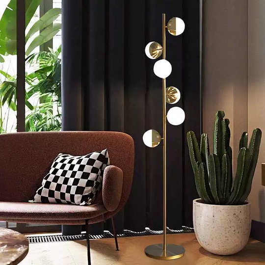 Торшер золото Luxor, 32*164 см, LED, G9, металл, 15 Вт