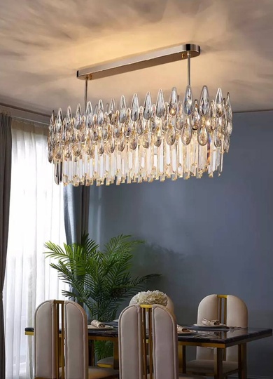 Люстра ASHU 80*28 золото, стекло, металл, Е14.