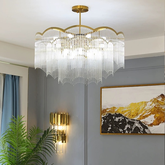 Люстра подвесная, медь, стекло, AUTUTKUN 60*40, металл, Е14.