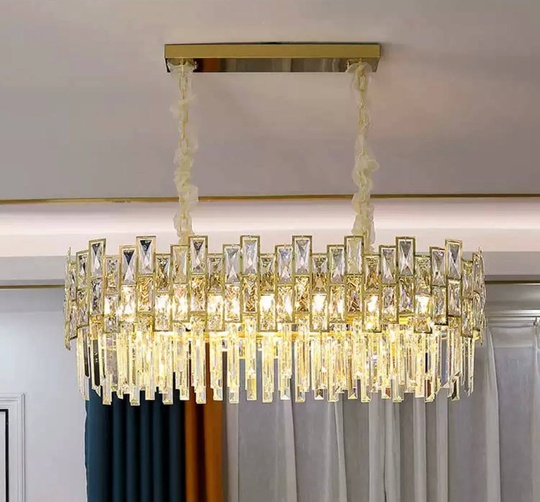 Люстра BAHAR 100*30 золото, стекло, металл, Е14.