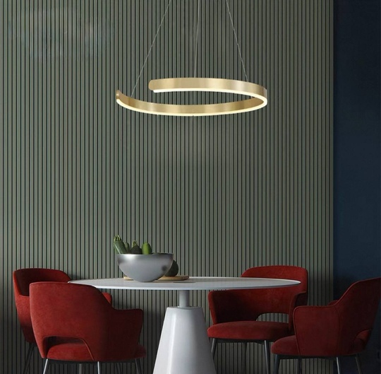 Люстра подвесная, медь, ПММА, PENNY 80*5 металл, LED.