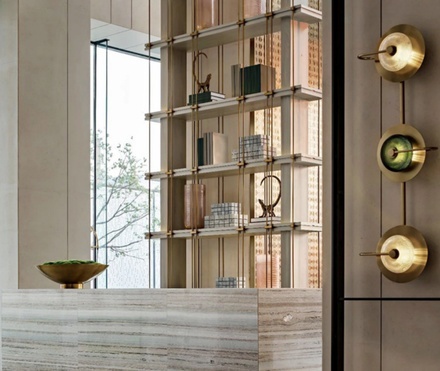 Настенный светильник (Бра) Pancake Triple Wall, золотая бронза, 92*35, светодиодный, LED, 21 Вт