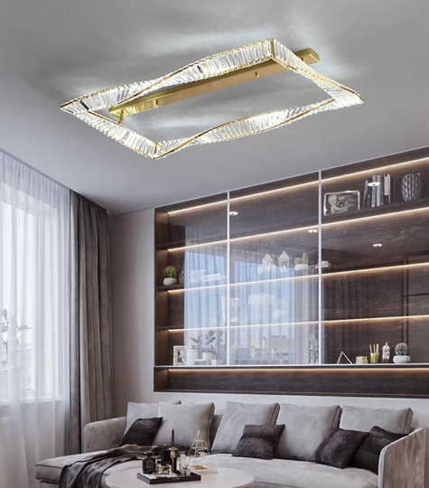 Потолочный светильник, бронза, хрусталь, TYLER 102*58 металл, LED