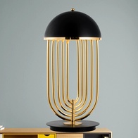 Настольная лампа KENZIE  30*65, черный, металл,  стекло, Е27.