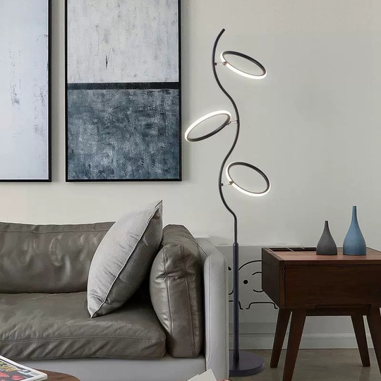 Торшер черный Evolvion, 45*165 см, LED, металл, 36 Вт